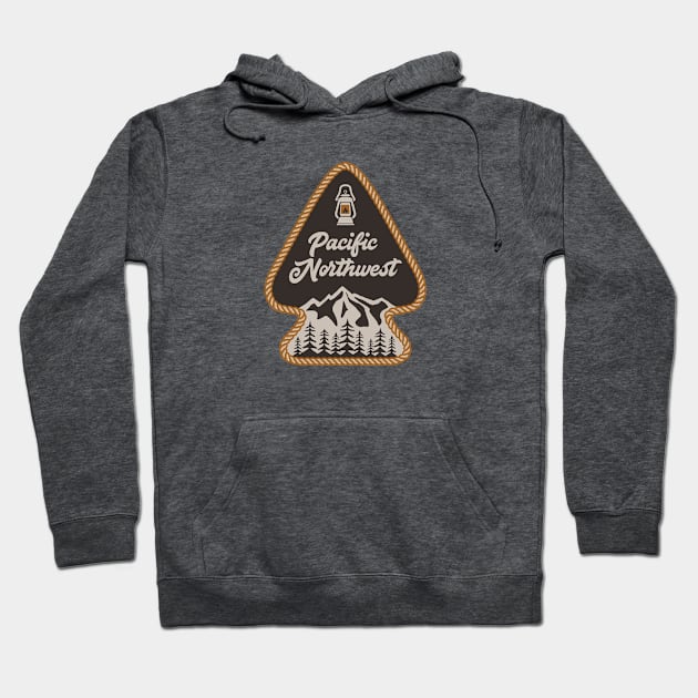 Pacific Northwest Arrowhead Badge Hoodie by happysquatch